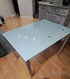 Tavolo vetro temperato allungabile