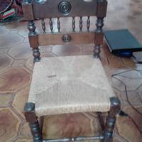 3 sedie basse da camino