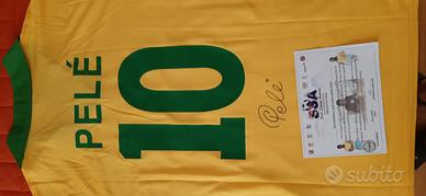 Maglia Brasile Pelè autografata con COA 