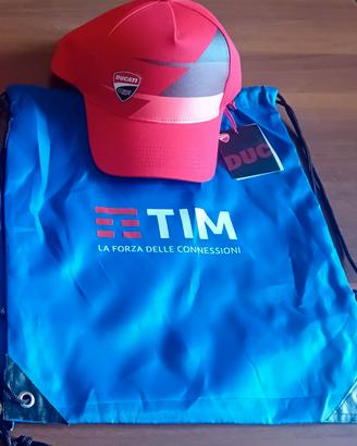 Cappellino con visiera Ducati Corse e zainetto TIM