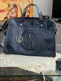 Borsa bauletto Armani Jeans originale vernice blu