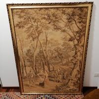 antico quadro in tessuto ricamato