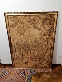 antico quadro in tessuto ricamato