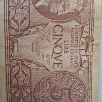 Banconota da Lire 5  del 1944