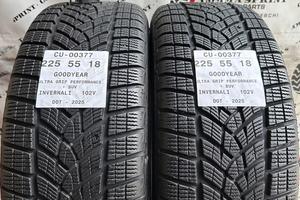 2 PNEUMATICI 225/55 R18 GOODYEAR INVERNALI 90%