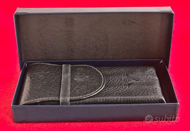 Visconti, portapenne cuoio nero 4 posti