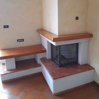 Camino completo inserto e rivestimento in marmo