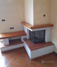 Camino completo inserto e rivestimento in marmo