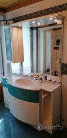 Mobile bagno bicolore  legno e marmo 