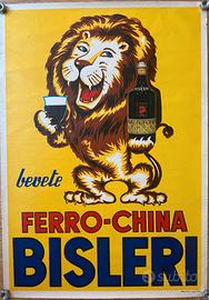 Poster vintage BISLERI FERRO-CHINA