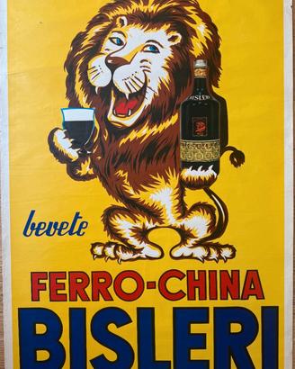 Poster vintage BISLERI FERRO-CHINA
