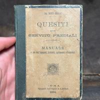 Libro Manuale servitù prediali 1884