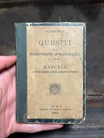 Libro Manuale servitù prediali 1884