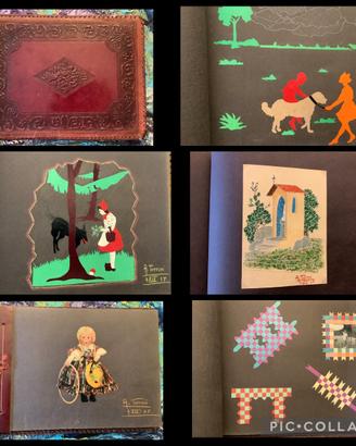 Album di 34 pagine, con origami, intarsi, intagli,