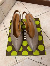 scarpe donna mod chanel, Laccio, in pelle, tg 38