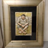 bassorilievo argento Giuseppe Migneco Meriggio 