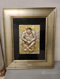 bassorilievo argento Giuseppe Migneco Meriggio 