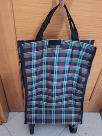 carrello per la spesa con ruote ripiegabili nuovo