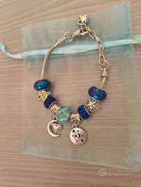 Braccialetto 9 charm luna e stelle