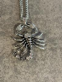 Collana con pendente Scorpione Argento Antico