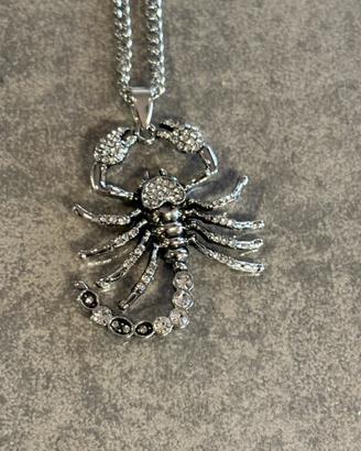 Collana con pendente Scorpione Argento Antico