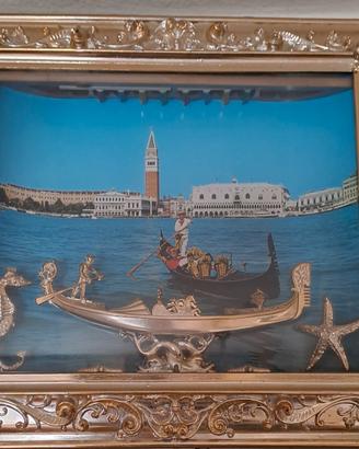 quadro Lampada Vintage con Venezia, con luci