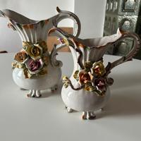 Coppia di bellissime brocche ceramica di Bassano