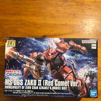 Bandai hg ms-06s zaku ii red the origin 1/144
