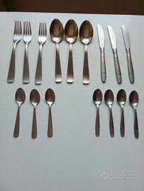 Servizio 16 posate vintage anni 70 acciaio inox