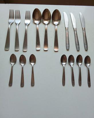Servizio 16 posate vintage anni 70 acciaio inox