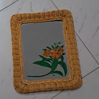 specchio Cornice in Vimini, dipinto a mano