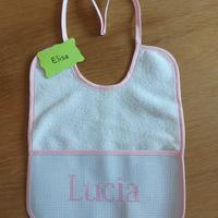 Bavaglino neonata Personalizzato nome LUCIA