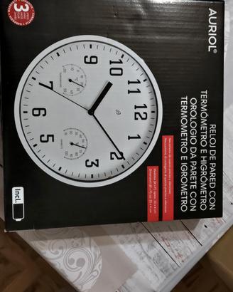 Orologio parete Auriol con term + igrometro NUOVO