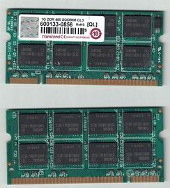 RAM 1 gb DDR 400 sodimm CL3