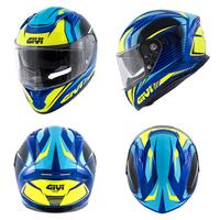 CASCO INTEGRALE MOTO GIVI 50.6 GLADE BLU GIALLO