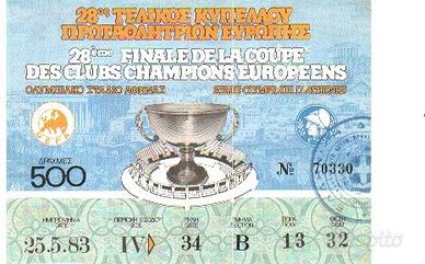 biglietto finale coppa dei campioni 1983 juve