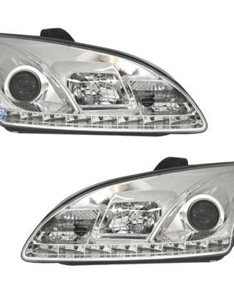 FARI FORD FOCUS 04-08 LUCE DIURNA REALE FONDO CROM