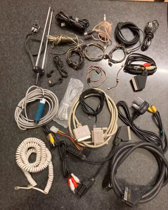 Lotto 20 Cavi Scart  Antenna Telefono Vintage