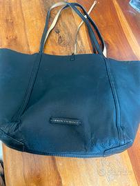 Armani borsa in pelle double face