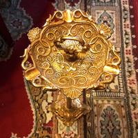 Posacenere bronzo massiccio a colonna 