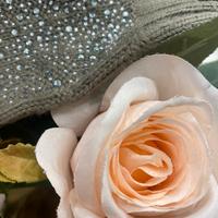 Guanti lunghi senza dita con strass