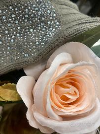 Guanti lunghi senza dita con strass