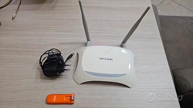  Modem Router TP-Link TL-MR3420+Chiavetta USB Huaw