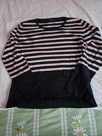 Maglia a righe blu e rosa Max&Co 