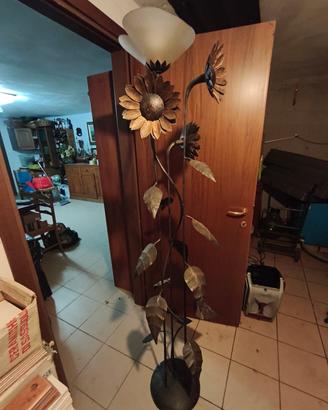 piantana in ferro battuto - girasoli- fatta a mano