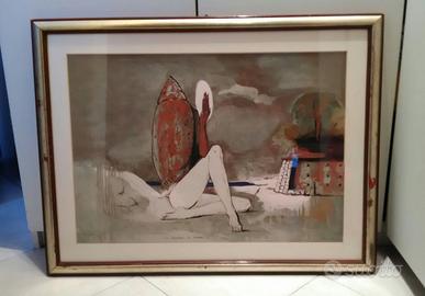 Sergio Vacchi, litografia surrealista