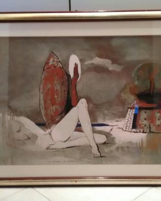 Sergio Vacchi, litografia surrealista