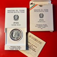 Moneta 500 Lire Argento 1985 Comunità Europea