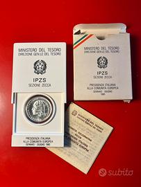 Moneta 500 Lire Argento 1985 Comunità Europea