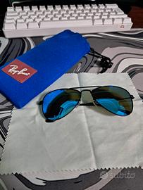 Ray-Ban Aviator Junior (Lenti a specchio blu)